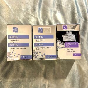 Global Beauty Care Retinol skin Cream anti-aging & hyaluronic acid gel mask lot